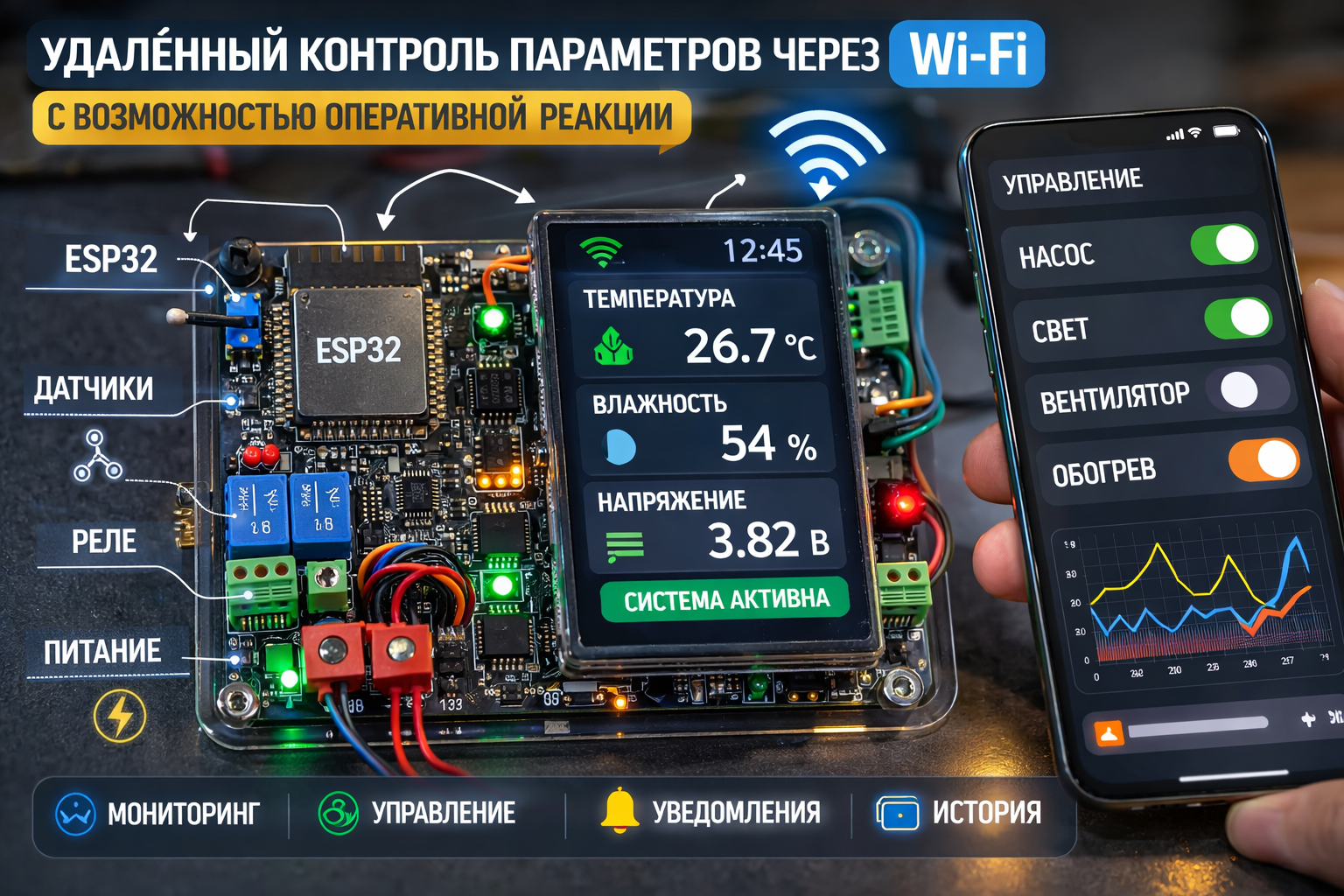 Мониторинг системы теплицы